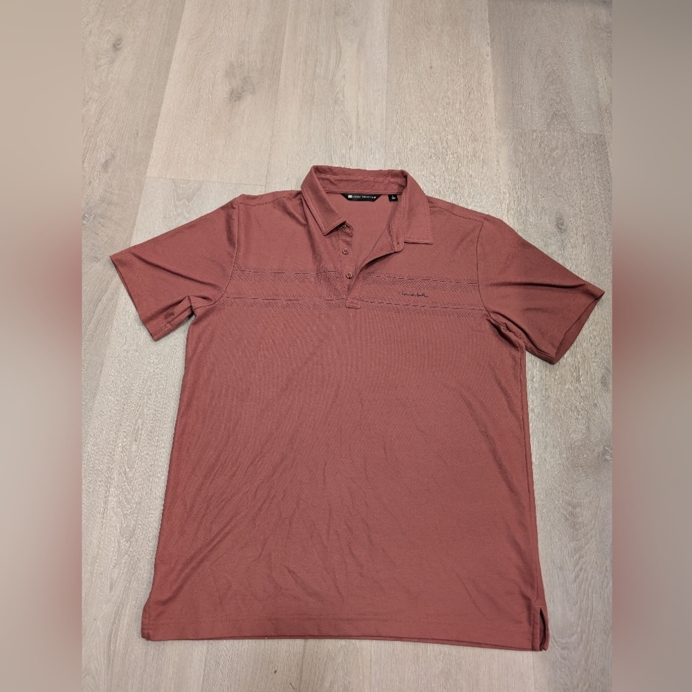 Travis Mathew Polo Shirt, Men's Large, Dark Dusty Rose